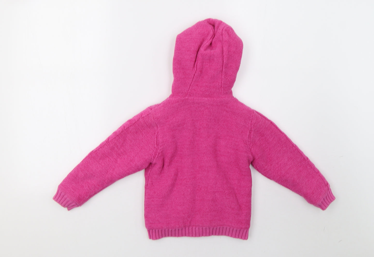 Nutmeg Girls Pink  Knit Cardigan Jumper Size 3-4 Years