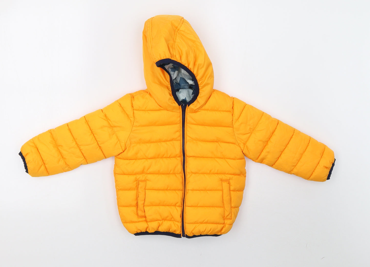 Matalan Boys Yellow   Puffer Jacket Coat Size 3-4 Years