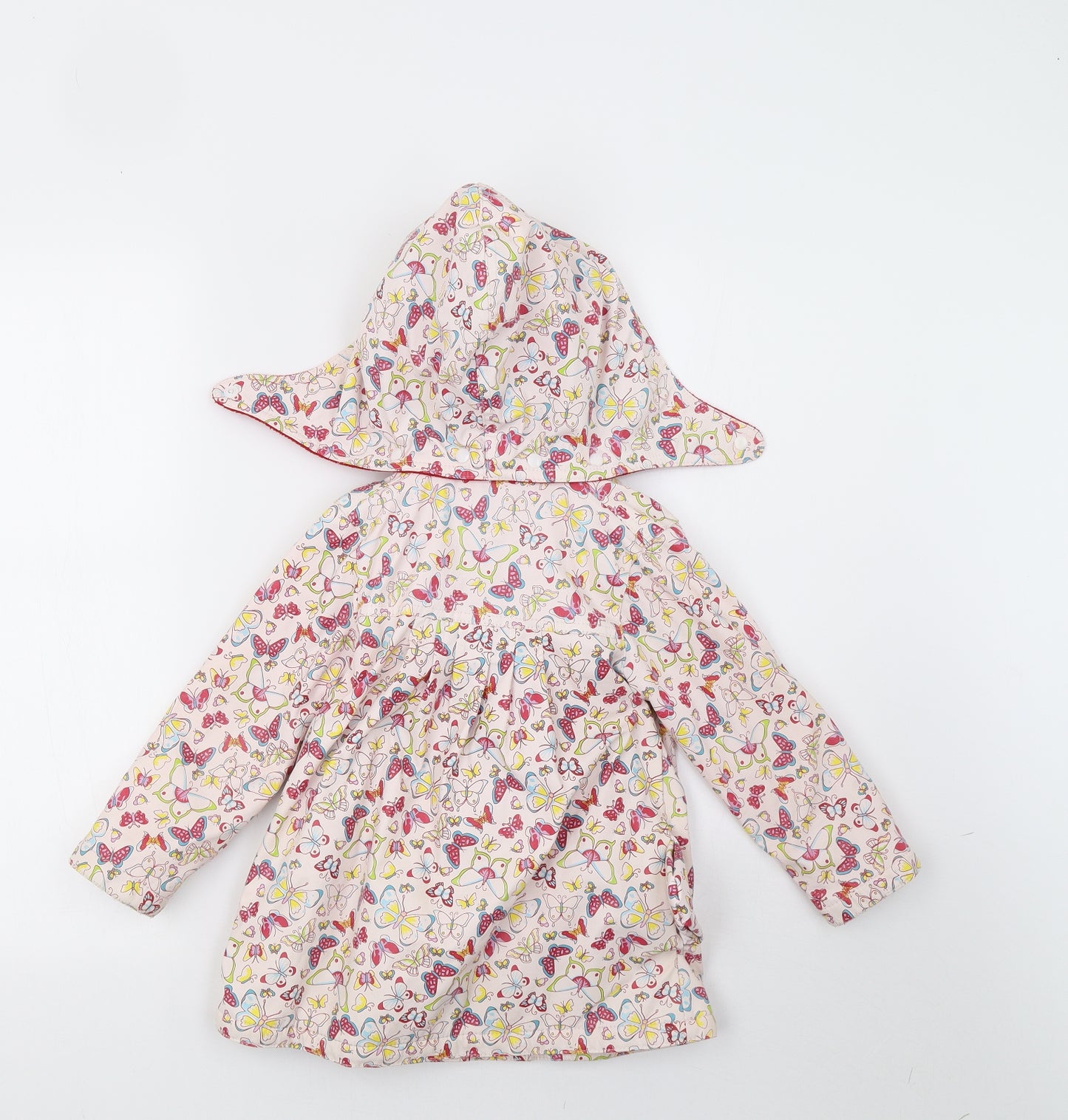 her nibs Girls Pink Polka Dot  Basic Coat Coat Size 3-4 Years