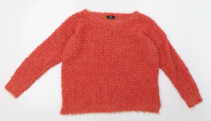 F&F Womens Pink Pullover Sweatshirt Size 14