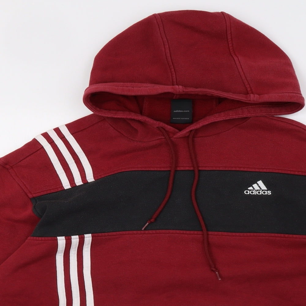 adidas Mens Red   Pullover Hoodie Size L