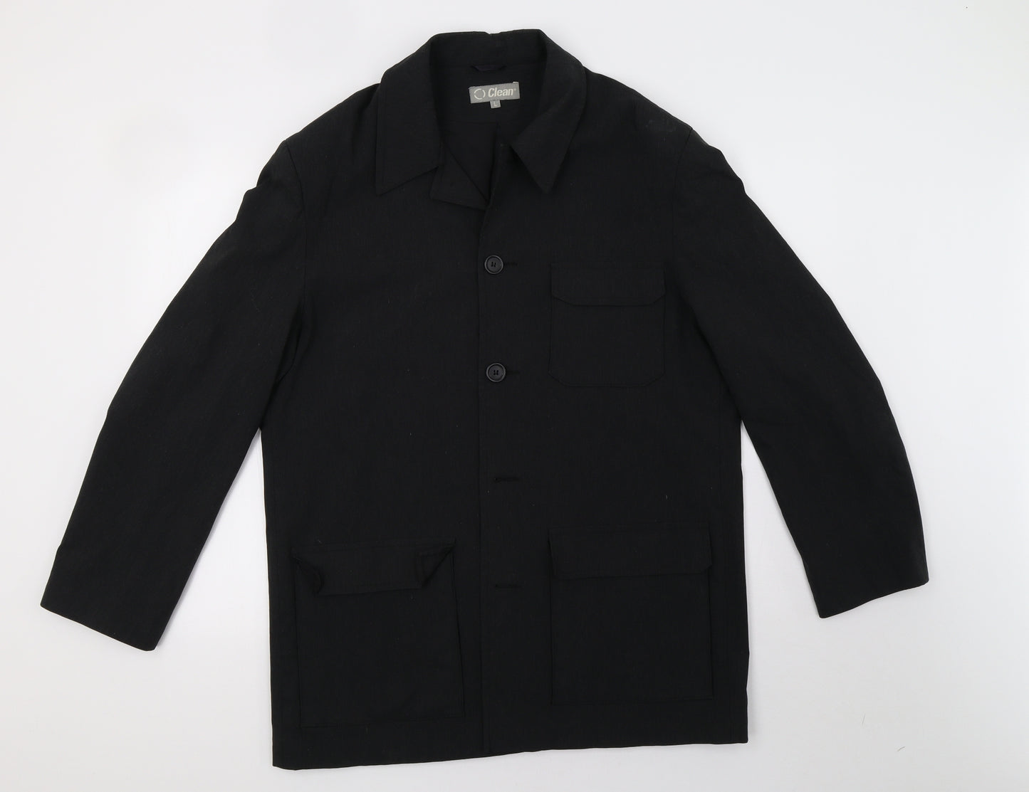 Clean Mens Black   Jacket  Size L