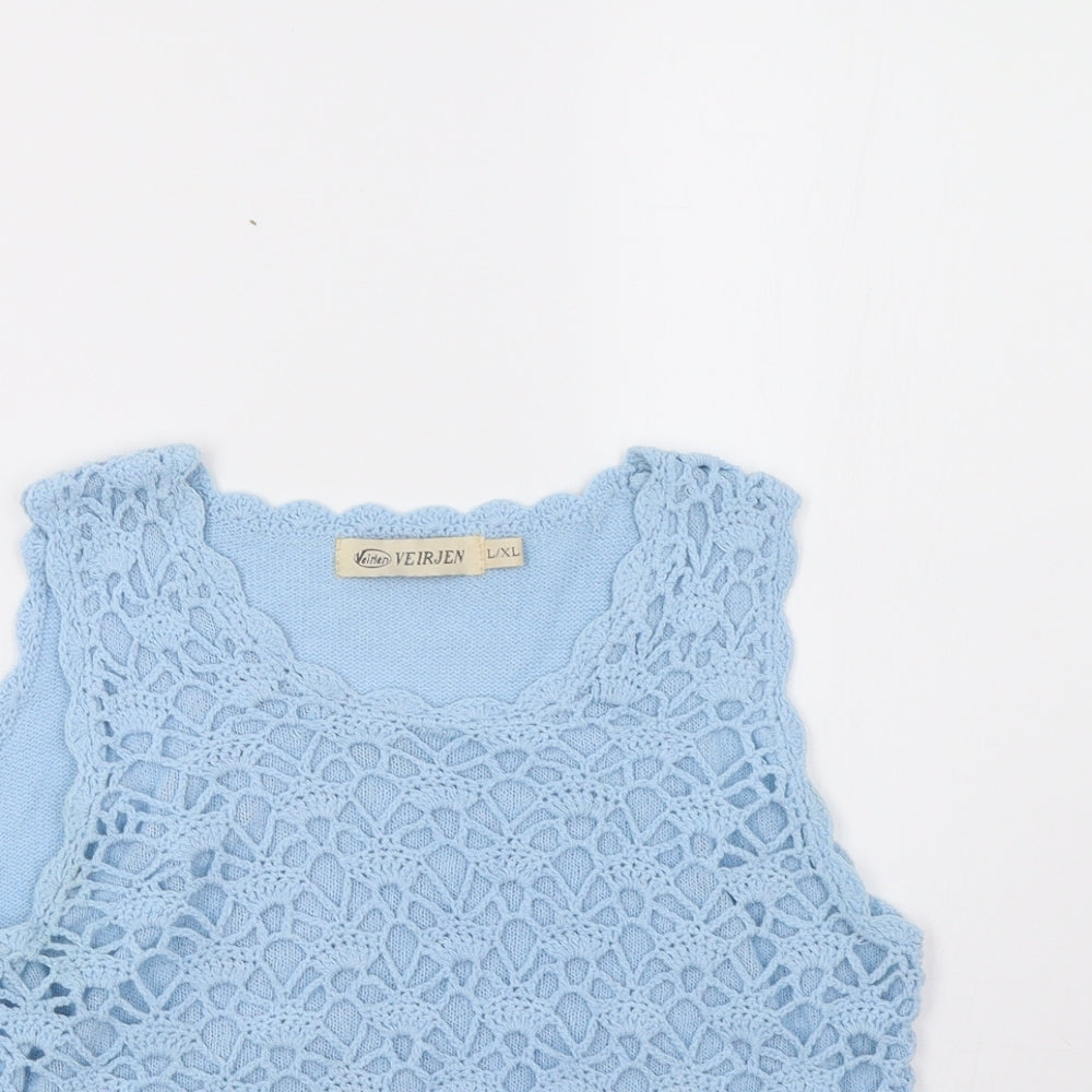 veirjen Womens Blue   Basic T-Shirt Size L