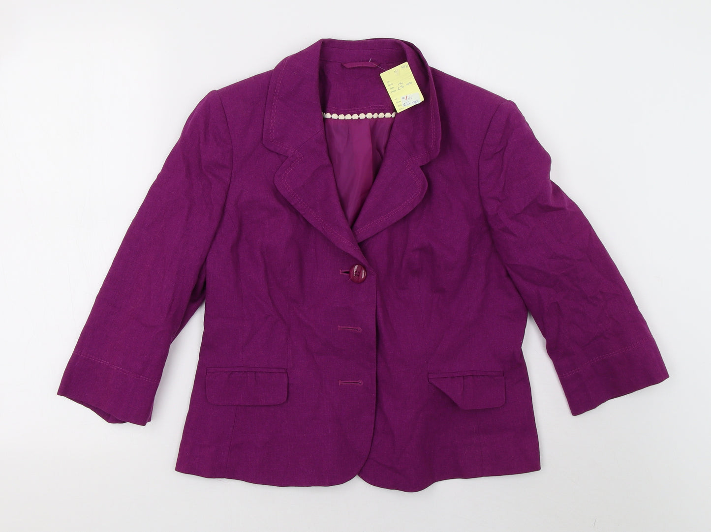 BHS Womens Purple   Jacket Blazer Size 14