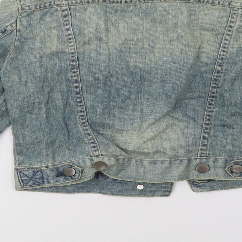 Topshop Womens Blue  Denim Jacket  Size 8