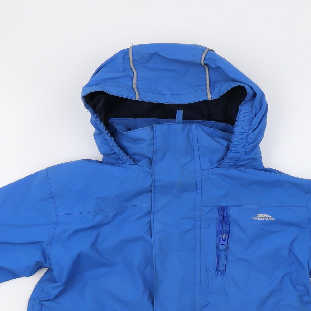 Trespass Boys Blue   Rain Coat Coat Size 5-6 Years