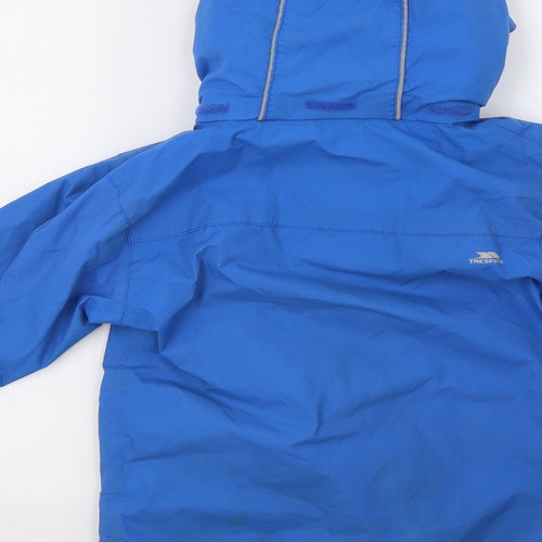 Trespass Boys Blue   Rain Coat Coat Size 5-6 Years