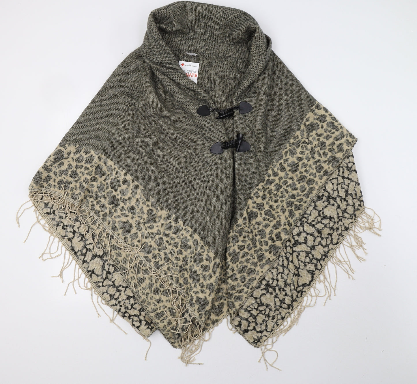 Preworn Womens Brown Animal Print   Shawl/Wrap