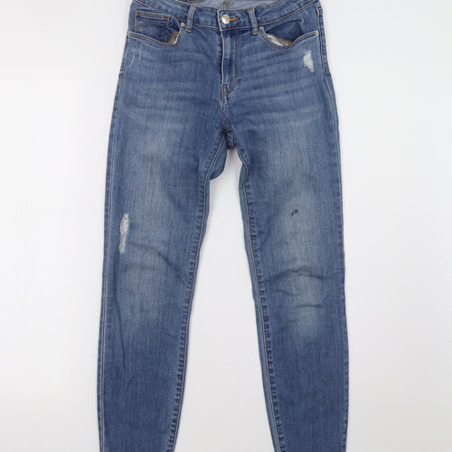 H*M Womens Blue  Denim Skinny Jeans Size 8 L27 in
