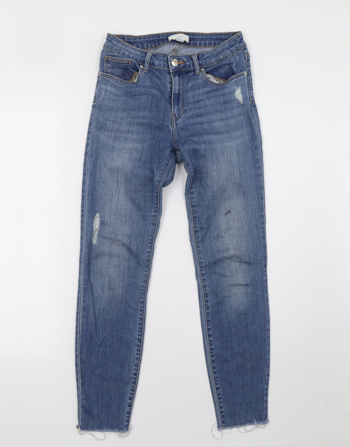 H*M Womens Blue Denim Skinny Jeans Size 8 L27 in