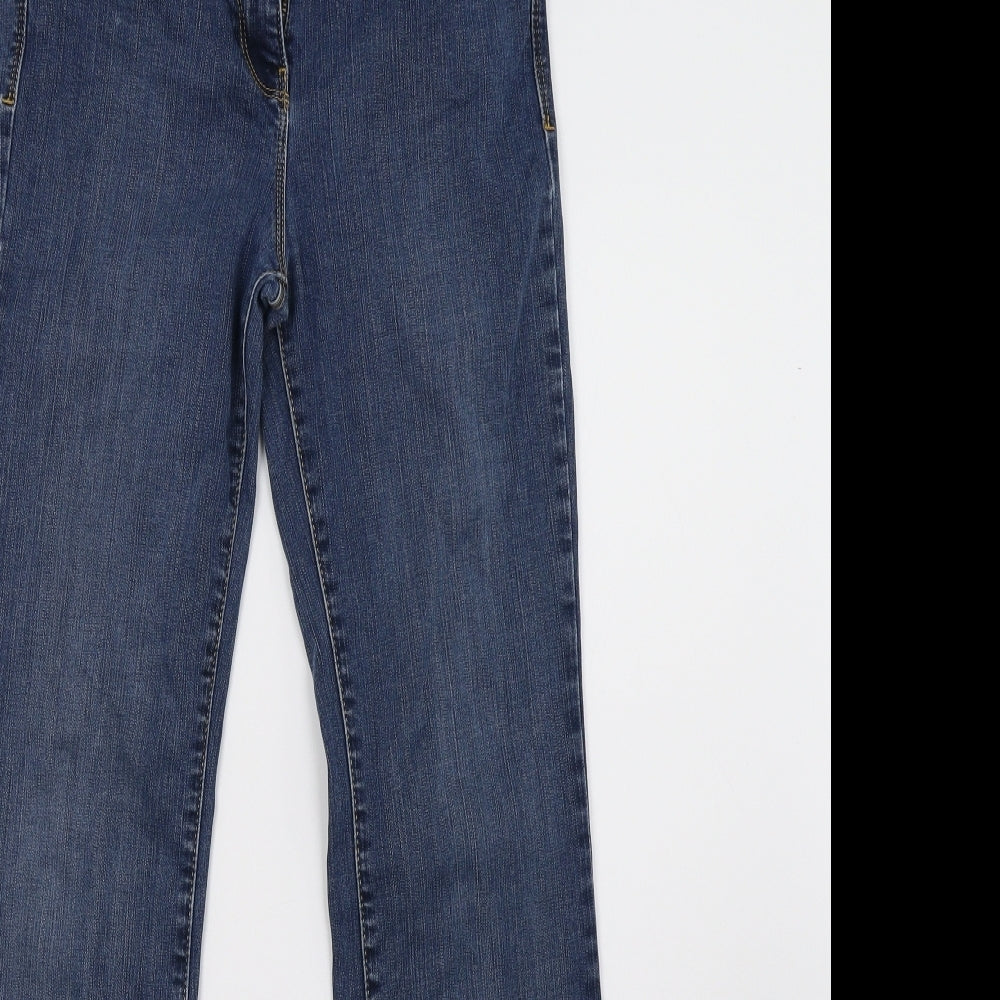 Marks and Spencer Womens Blue  Denim Straight Jeans Size 10 L31 in