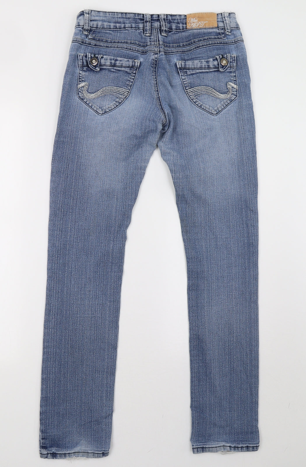 miss denim Womens Blue  Denim Straight Jeans Size 10 L31 in