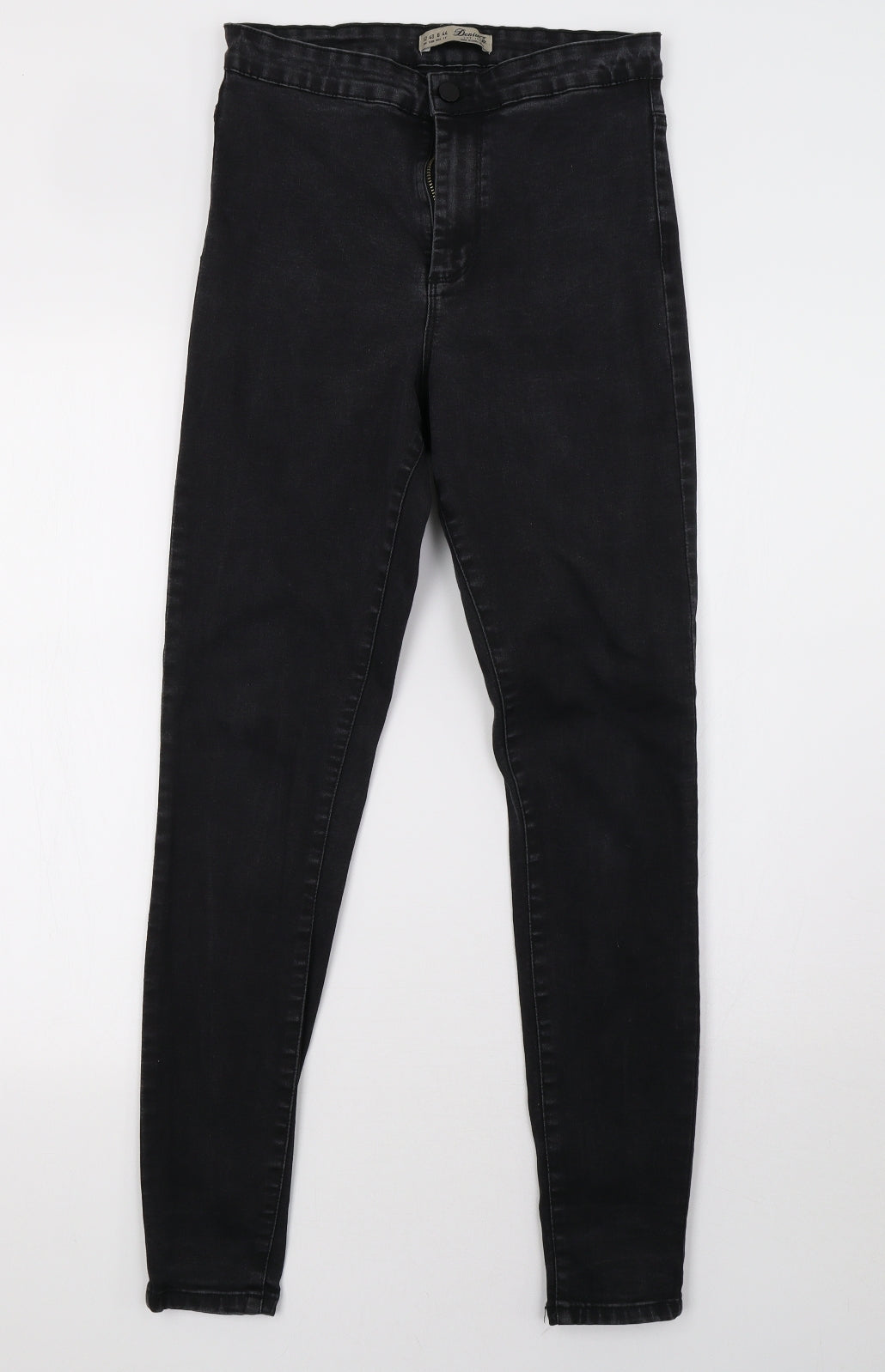 Primark Womens Black  Denim Skinny Jeans Size 12 L30 in