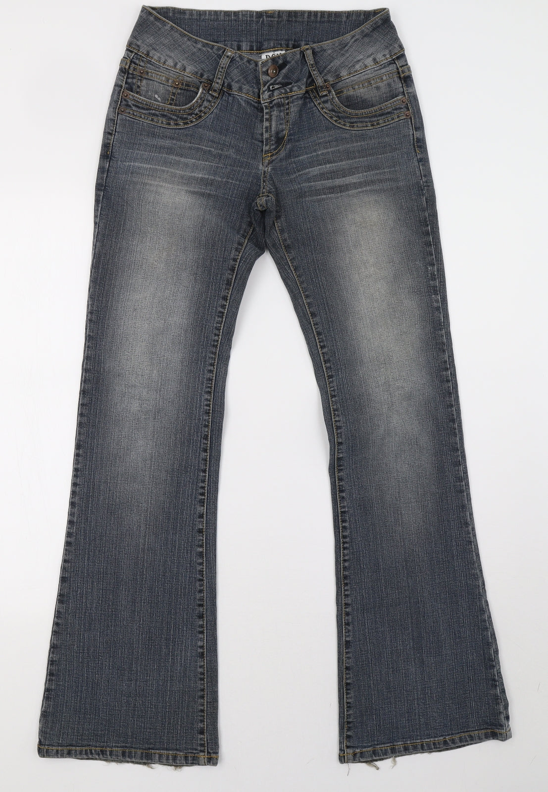 bay Womens Blue  Denim Wide-Leg Jeans Size 12 L32 in