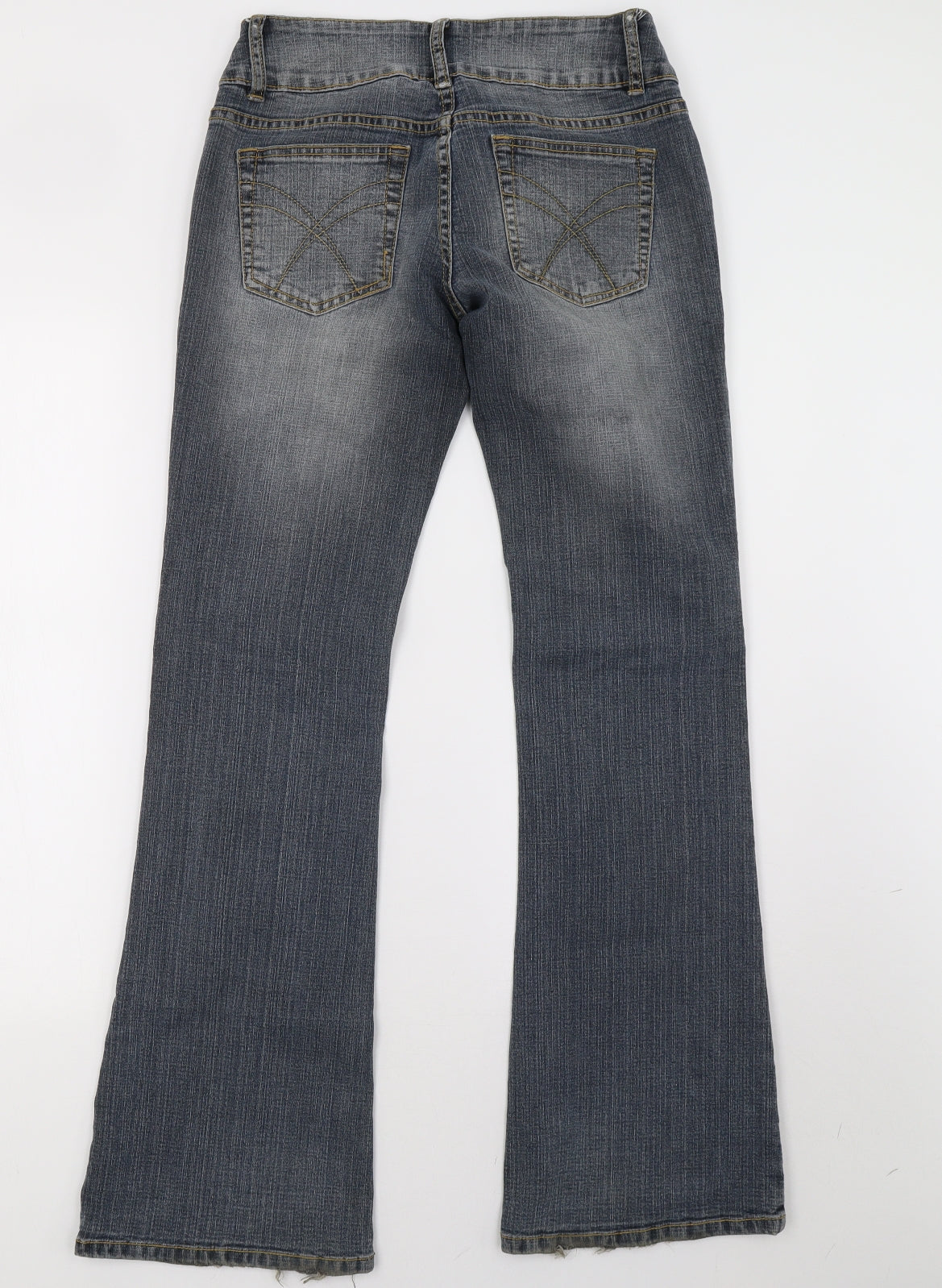 bay Womens Blue  Denim Wide-Leg Jeans Size 12 L32 in