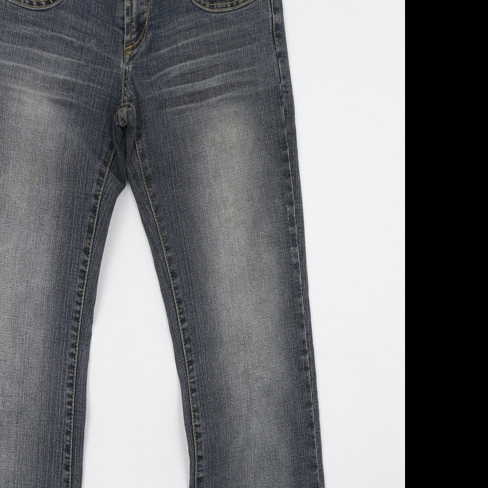 bay Womens Blue  Denim Wide-Leg Jeans Size 12 L32 in