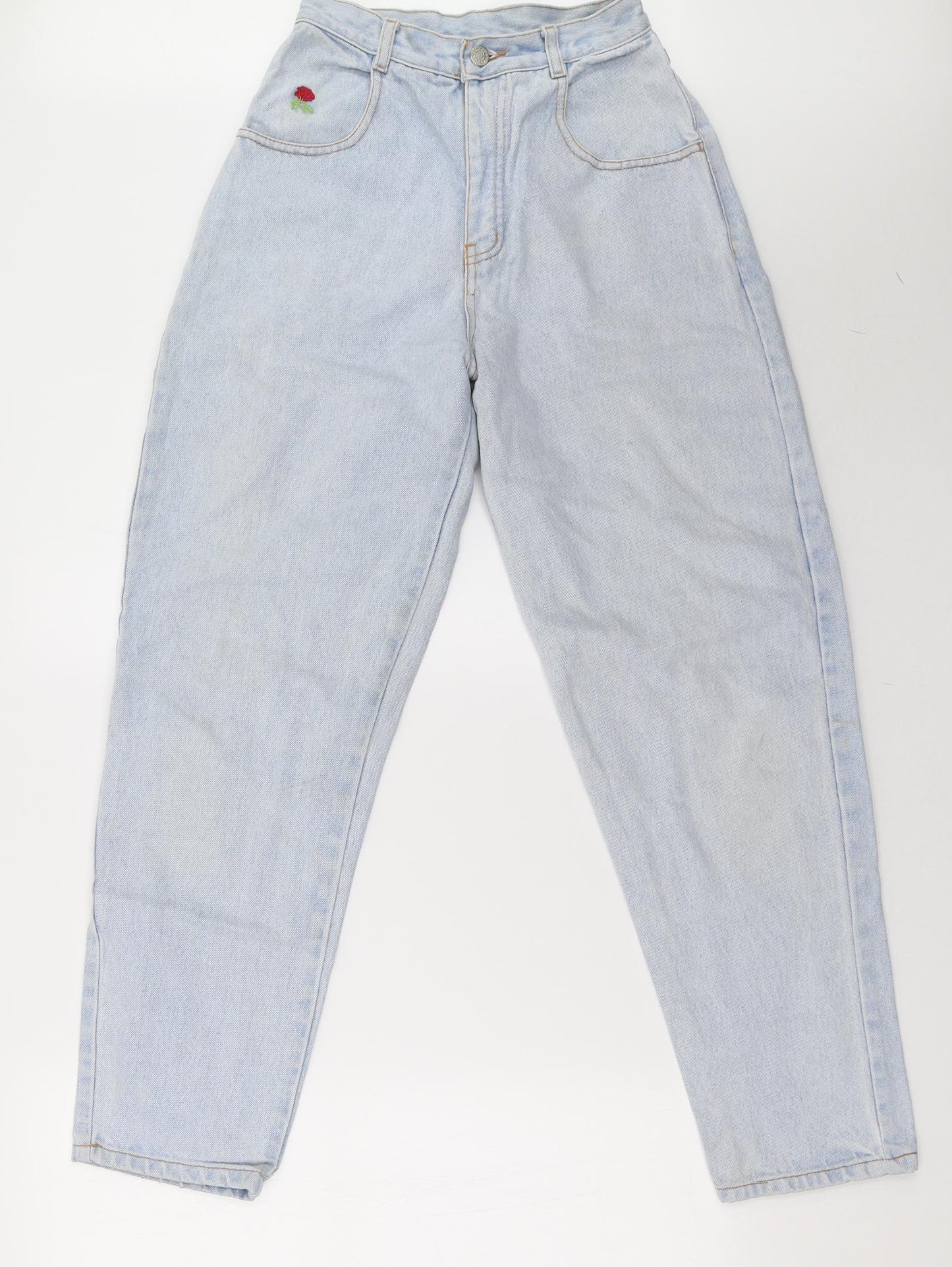 Preworn Womens Blue  Denim Straight Jeans Size 6