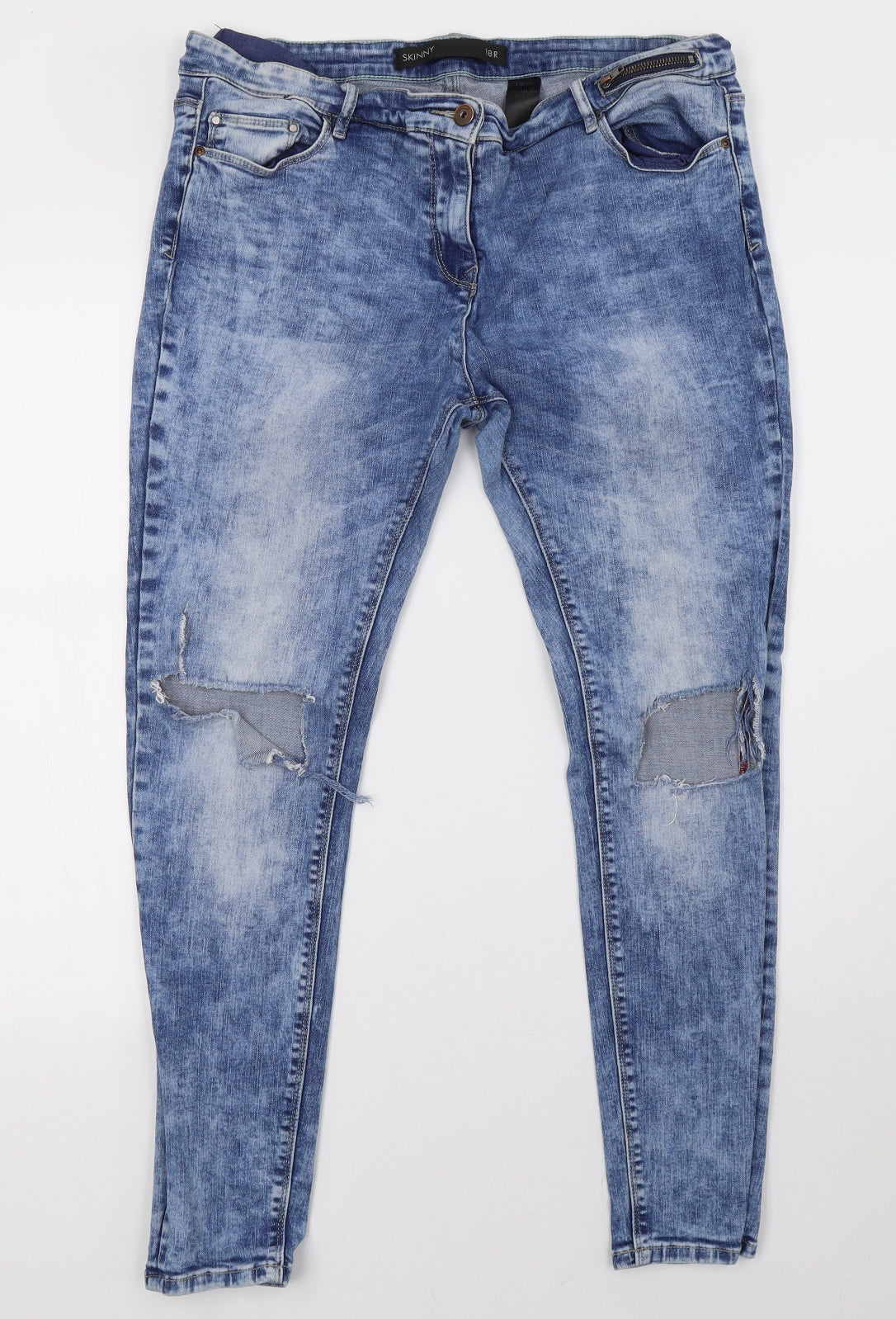 NEXT Womens Blue  Denim Skinny Jeans Size 18 L29 in