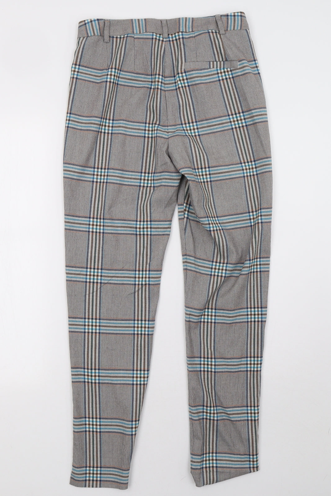 Marks and Spencer Womens Brown Check  Trousers  Size 10 L29 in