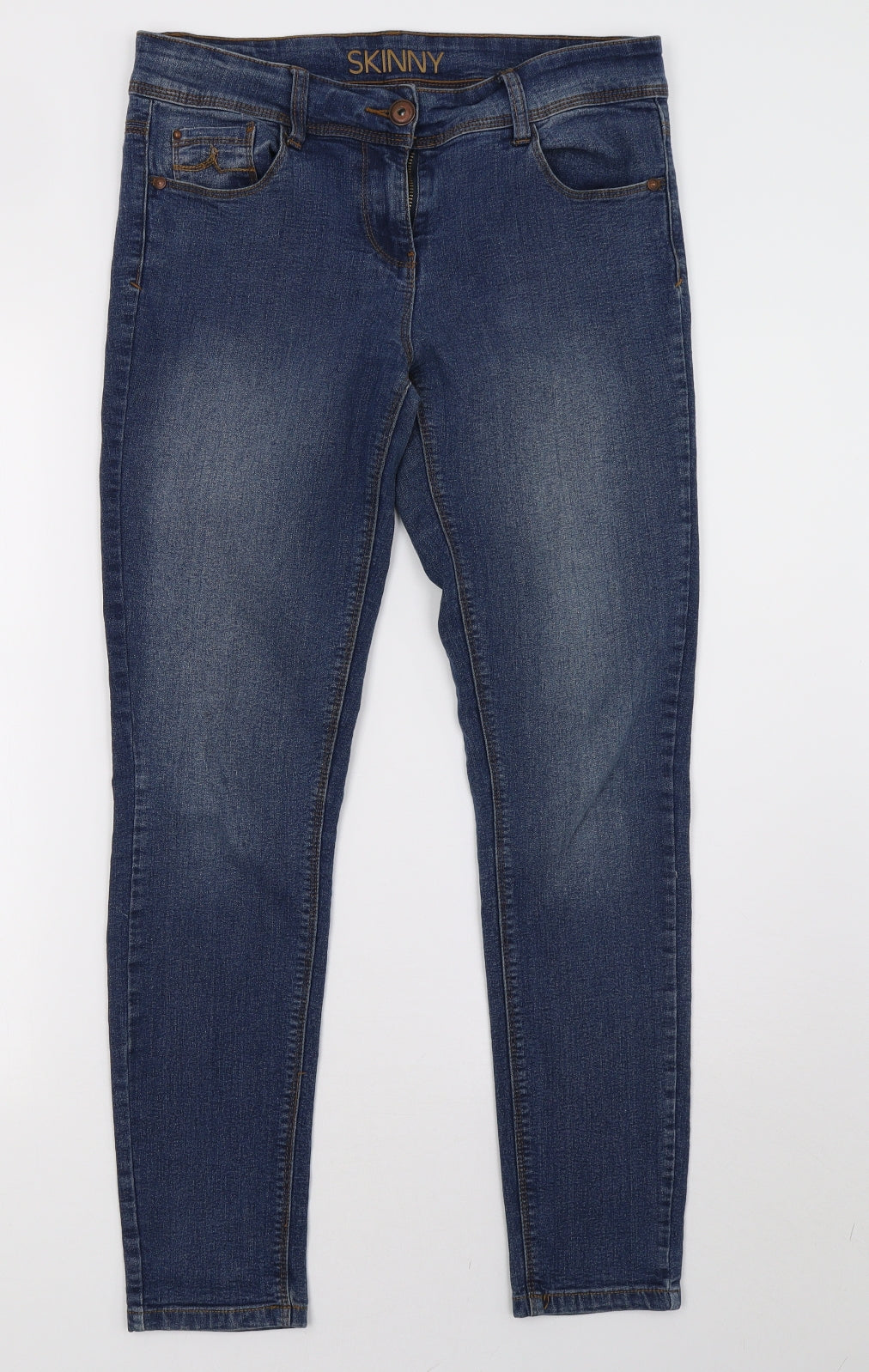 George Womens Blue  Denim Skinny Jeans Size 12 L30 in