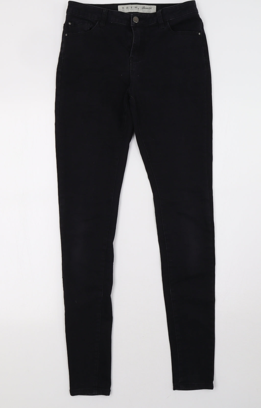 Primark Womens Black  Denim Skinny Jeans Size 12 L32 in