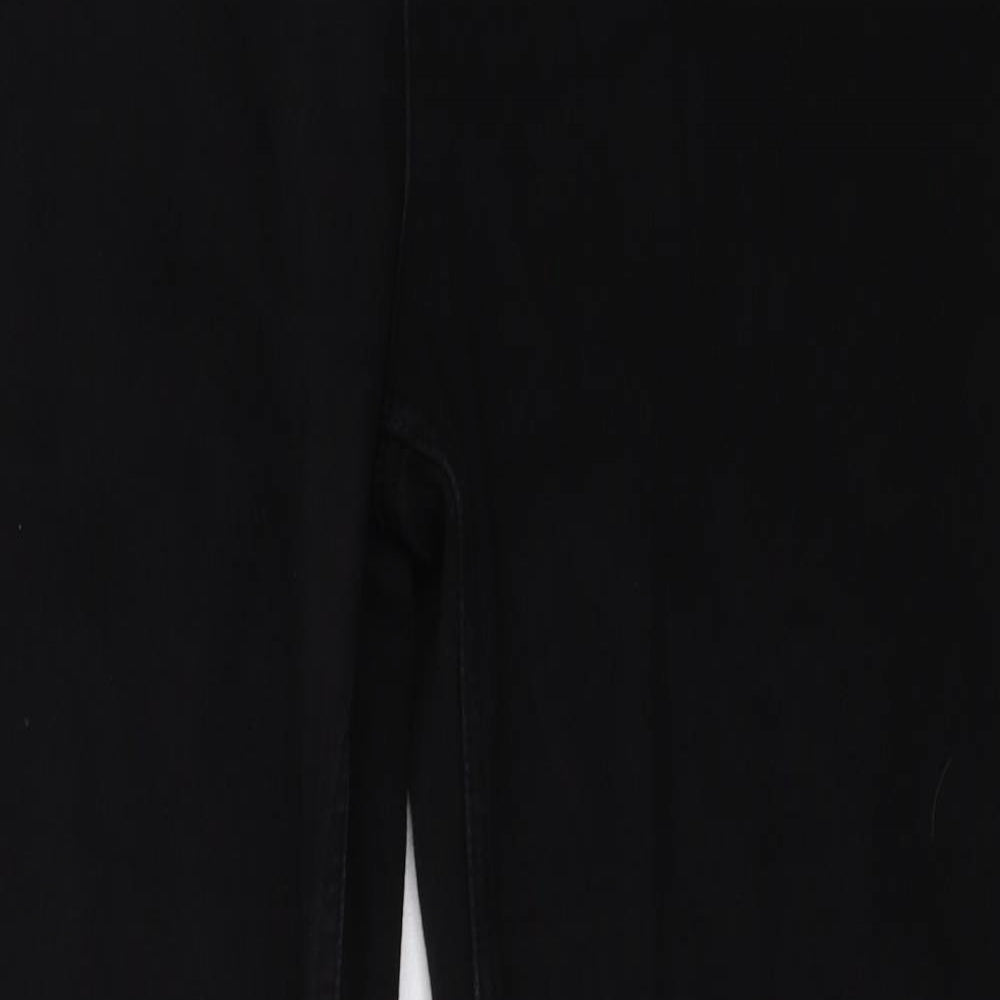 Marks and Spencer Womens Black  Denim Straight Jeans Size 16 L32 in