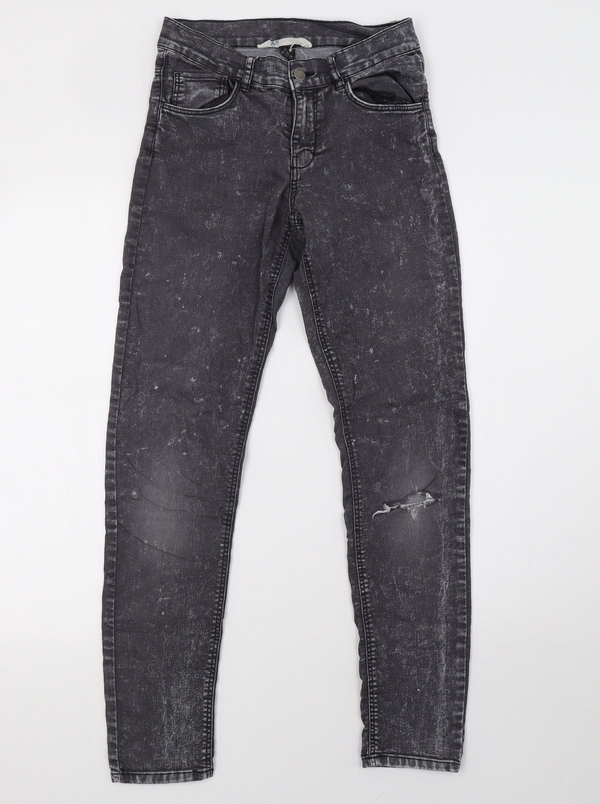 H&M Womens Grey  Denim Skinny Jeans Size 6 L29 in