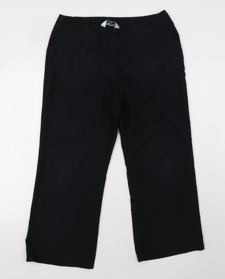 Dorothy Perkins Womens Black Trousers Size 14 L27 in