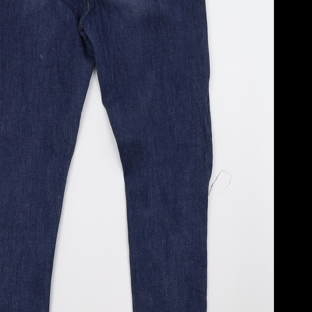 Dorothy Perkins Womens Blue  Denim Straight Jeans Size 14 L32 in