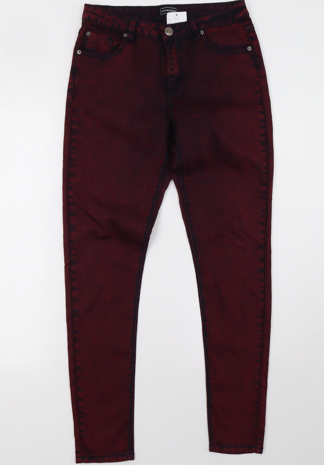 Warehouse Womens Red  Denim Skinny Jeans Size 12 L31 in