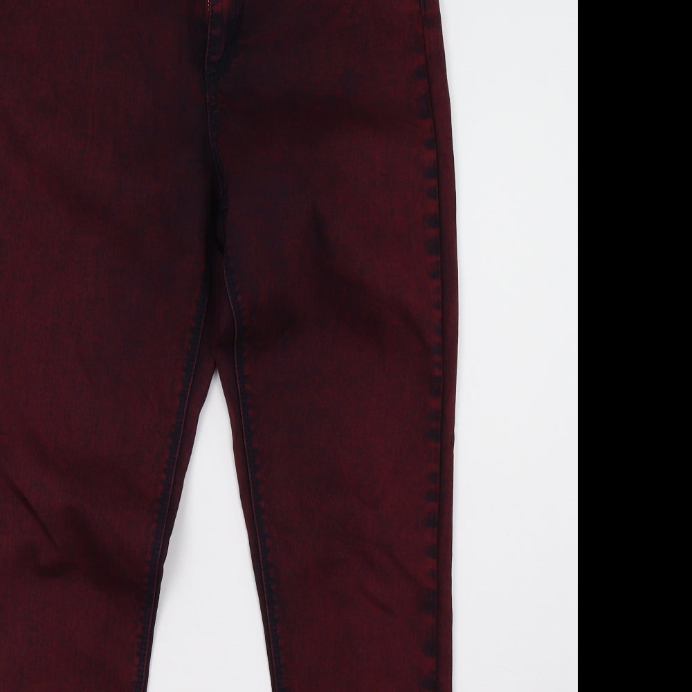 Warehouse Womens Red  Denim Skinny Jeans Size 12 L31 in