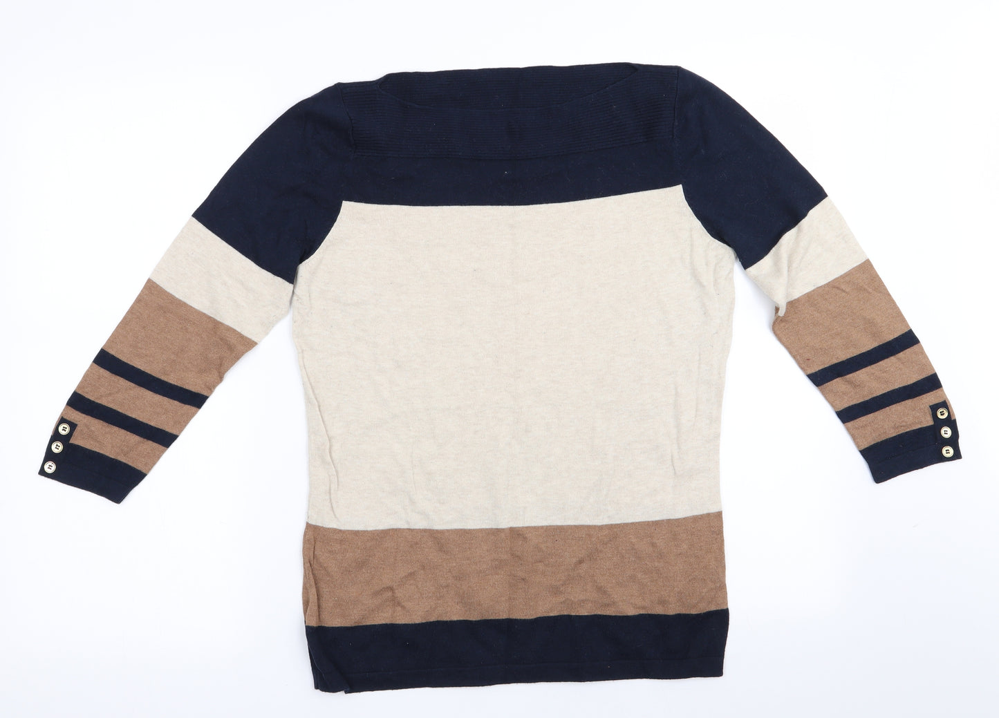 NEXT Womens Blue Striped  Pullover Jumper Size 12
