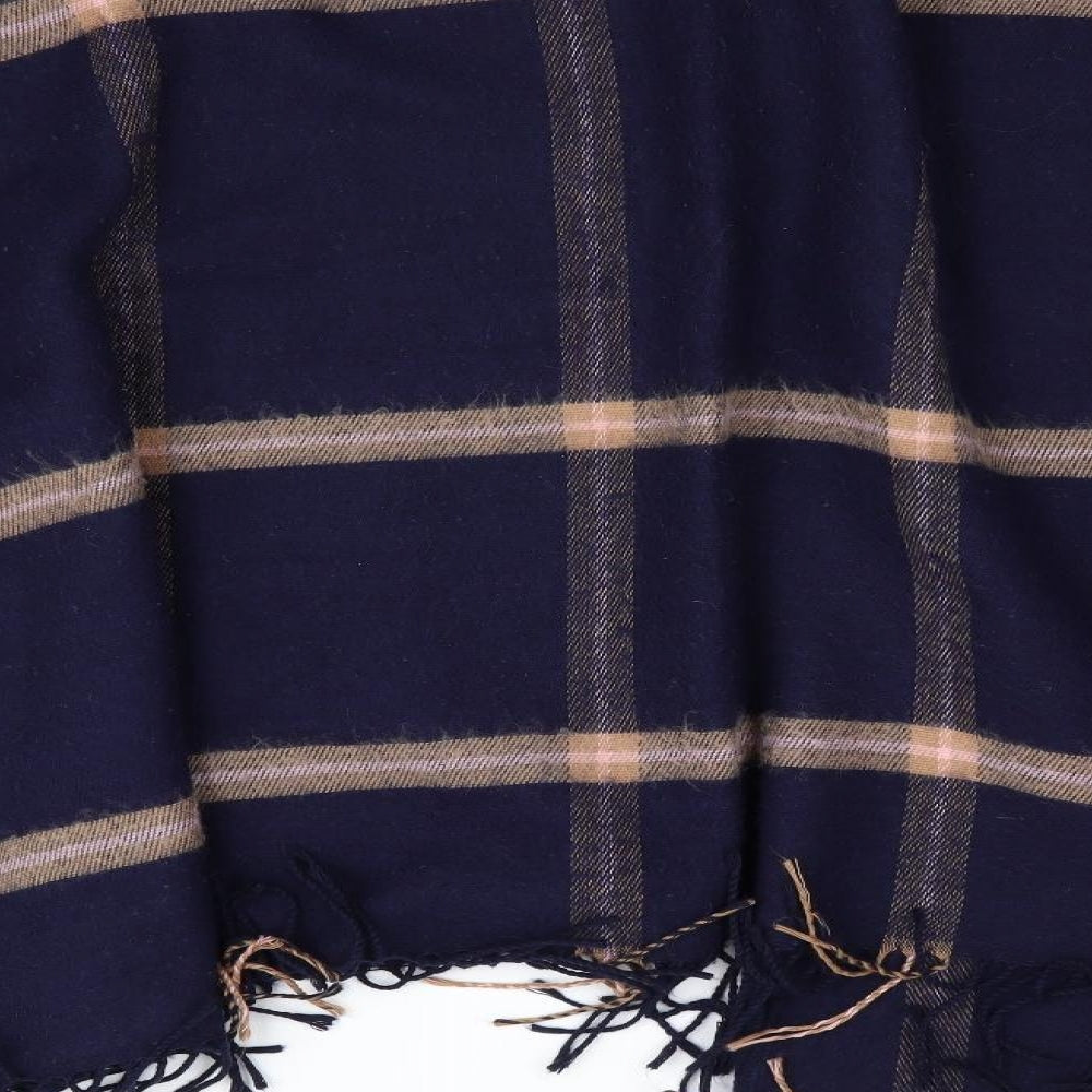 Marks and Spencer Womens Blue Check  Overcoat Poncho One Size