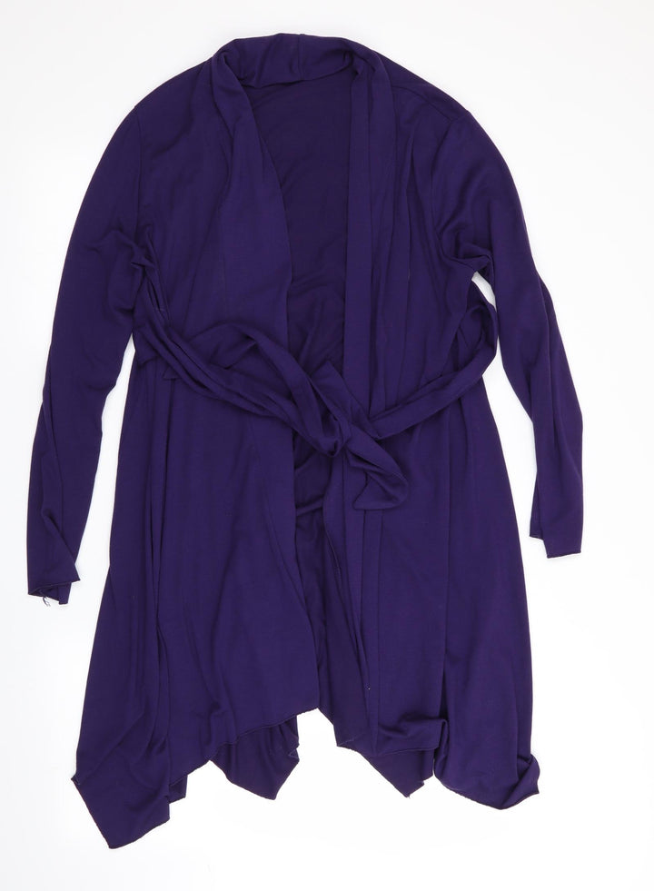 James Lakeland Womens Purple Cardigan Jumper - Waterfall Cardigan