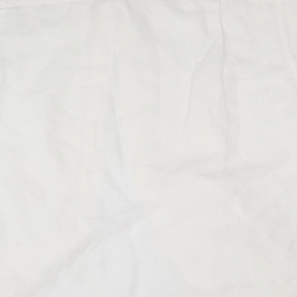 Marks and Spencer Mens Ivory    Button-Up Size L  - Linen look shirt