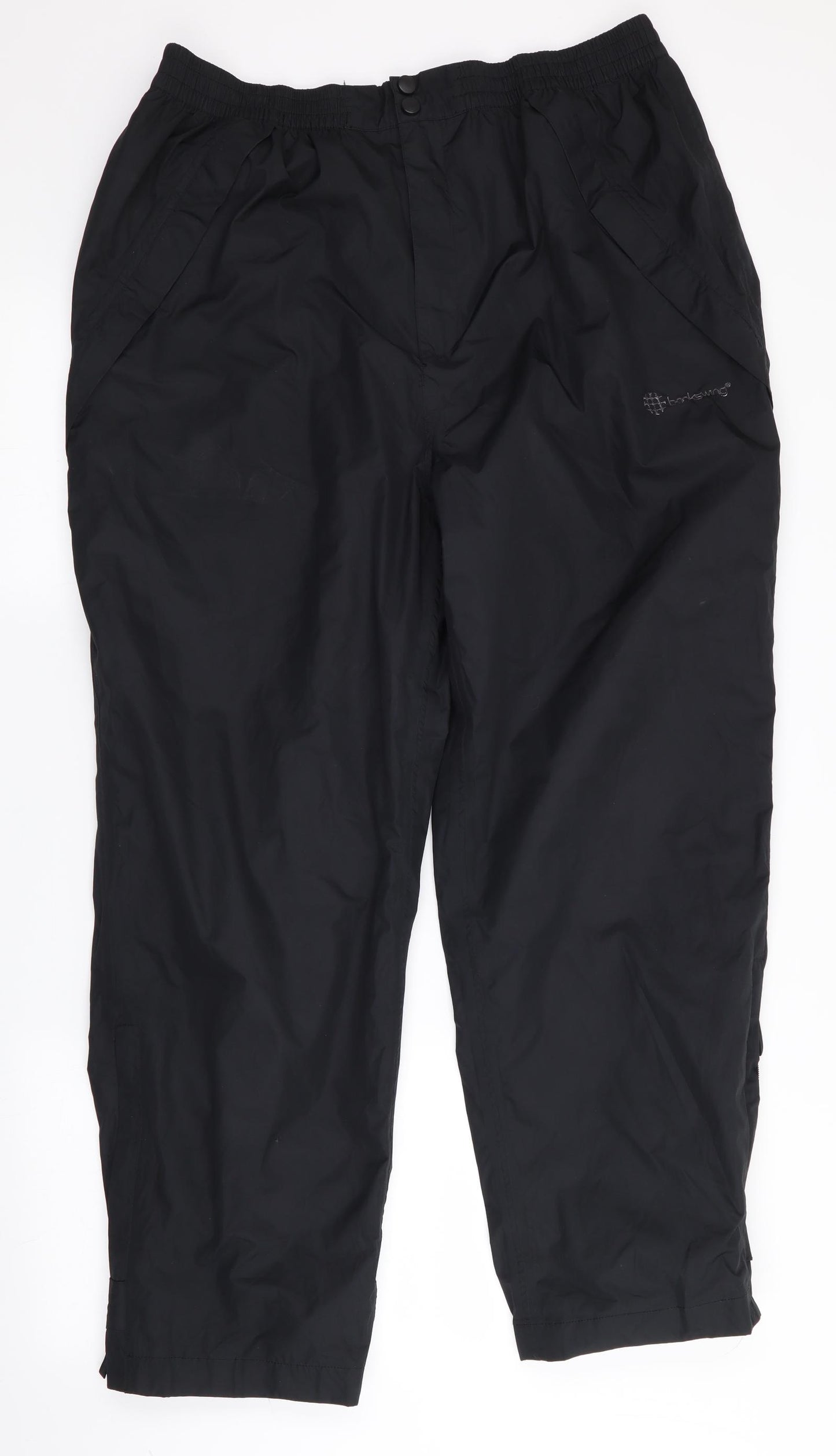 Backswing Mens Black   Rain Trousers Trousers Size XL L28 in