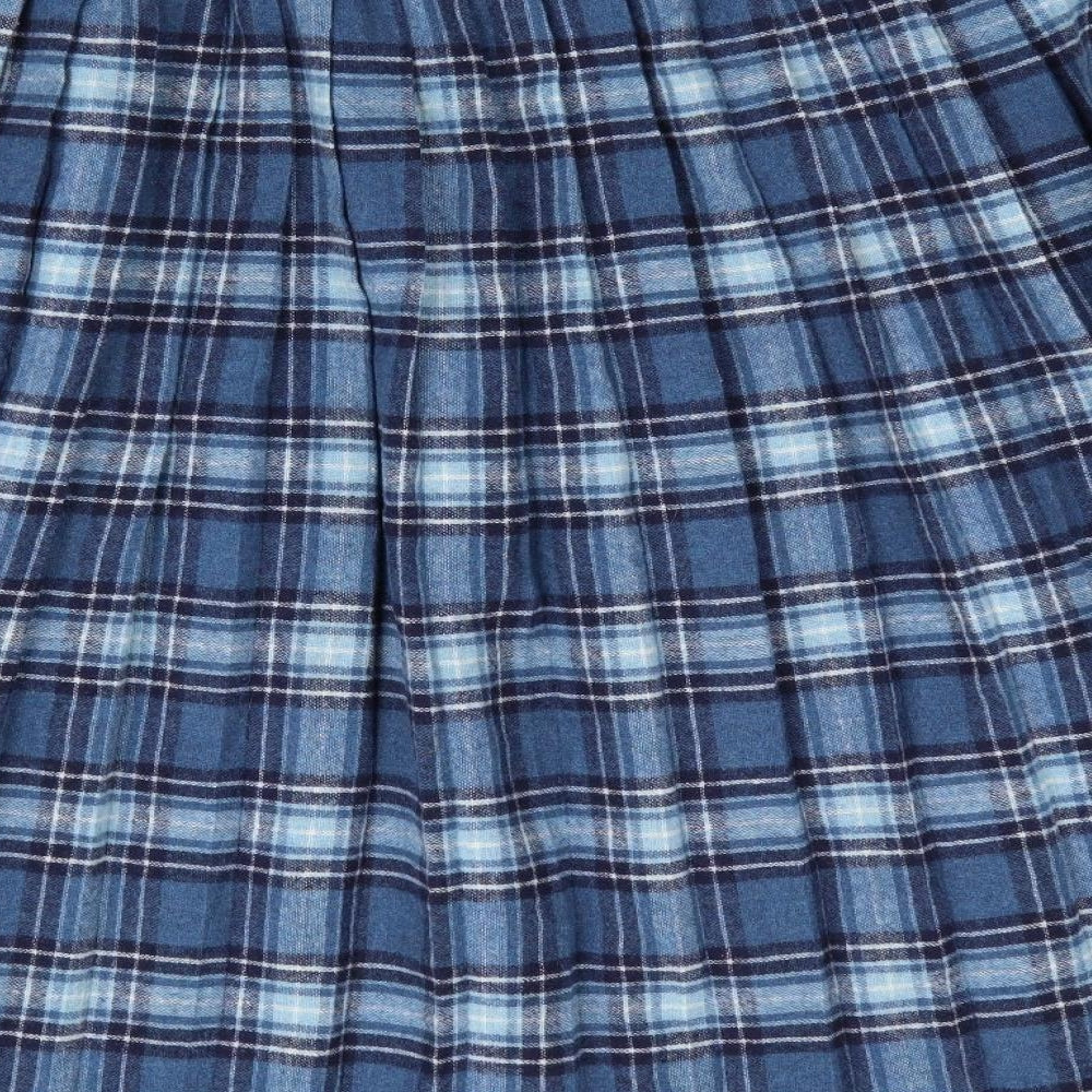 Damart Womens Blue Check  A-Line Skirt Size 20