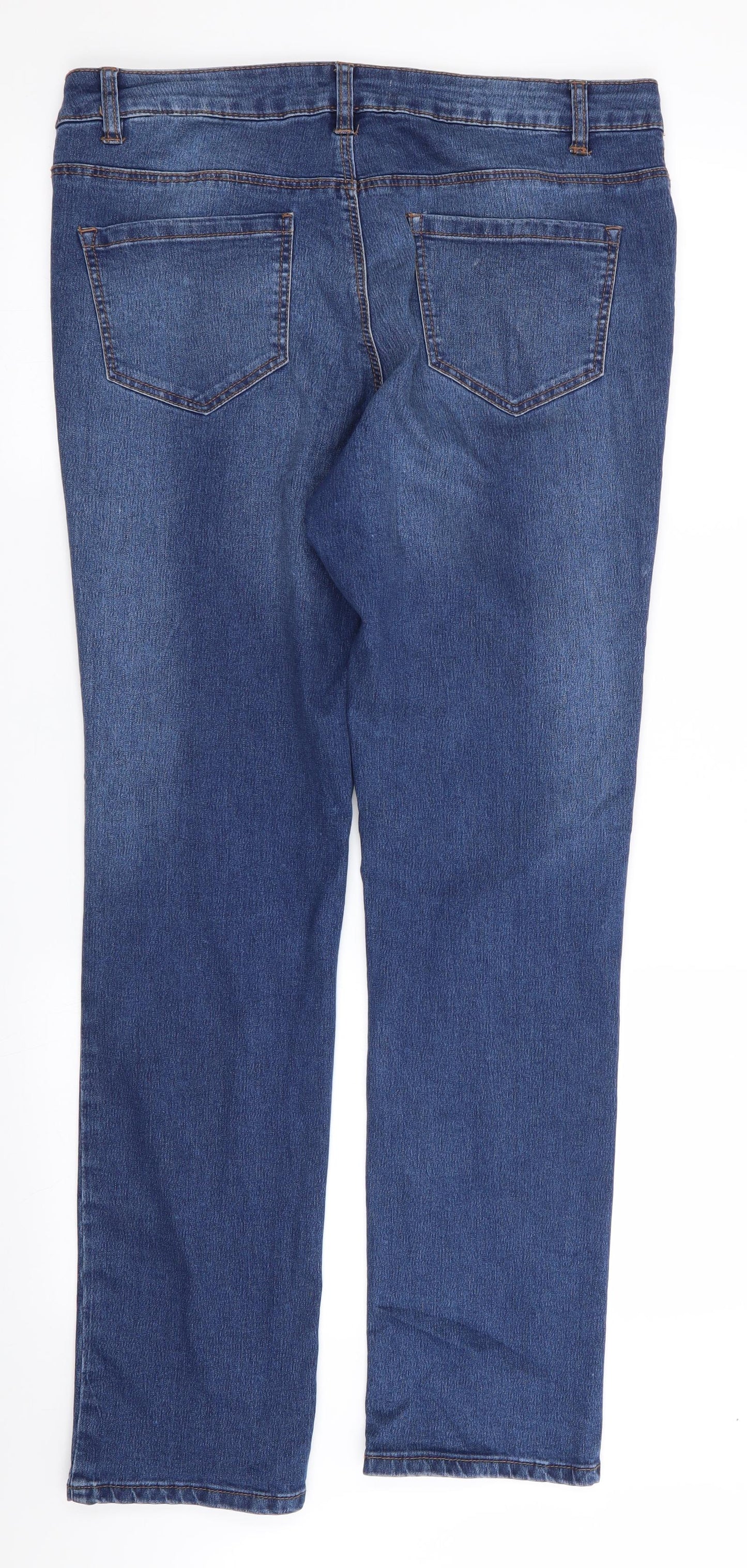 George Womens Blue   Straight Jeans Size 14 L29 in