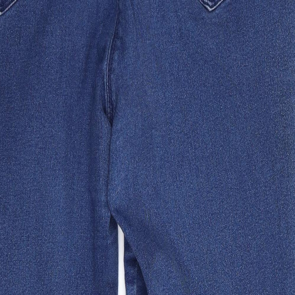 Bonmarché Womens Blue   Straight Jeans Size 16 L27 in - Side Elastication