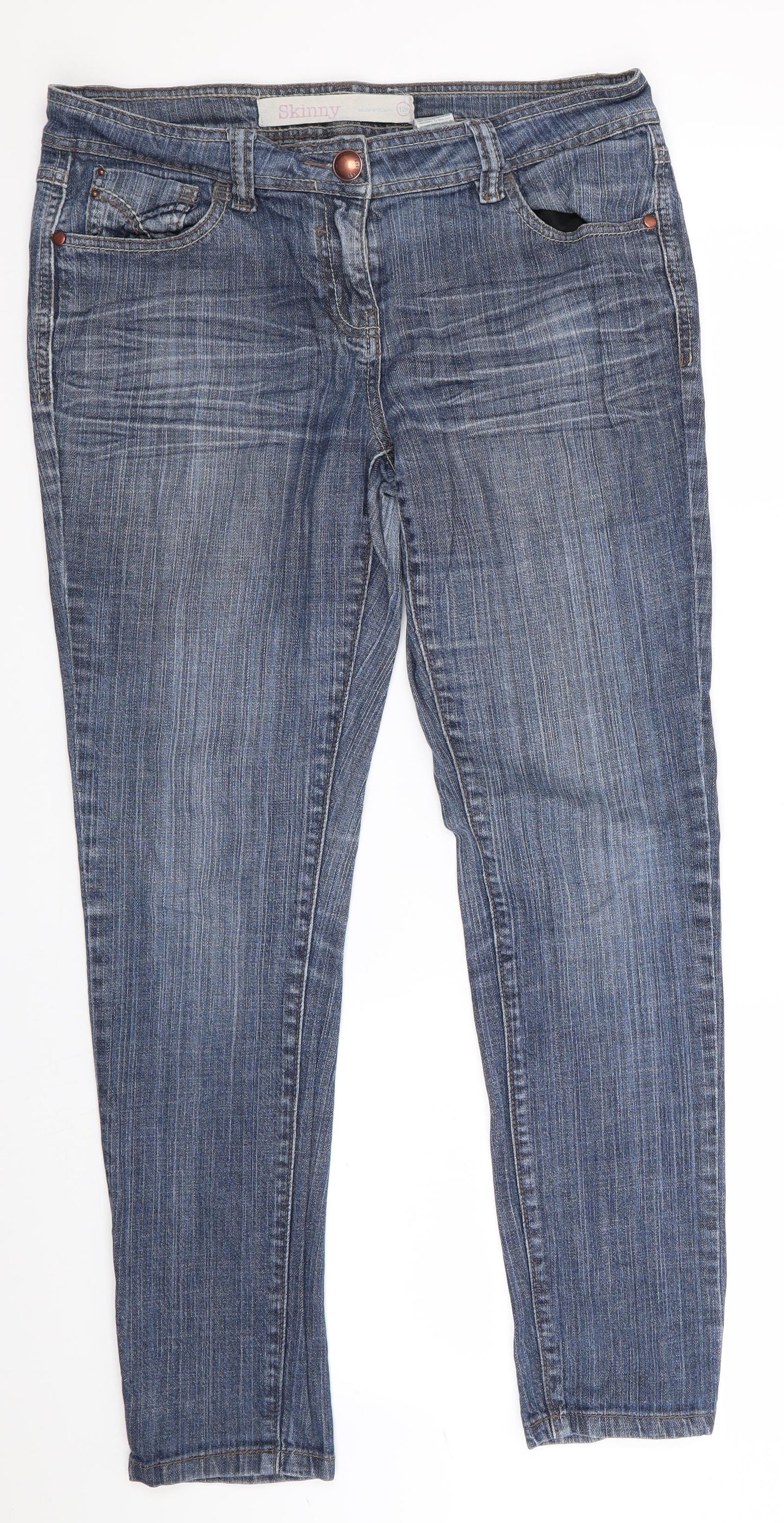 NEXT Womens Blue   Skinny Jeans Size 12 L28 in