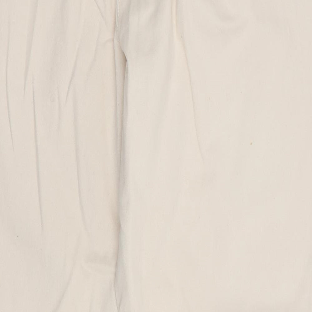 Papaya Womens Ivory   Chino Trousers Size 14 L26 in - turnups