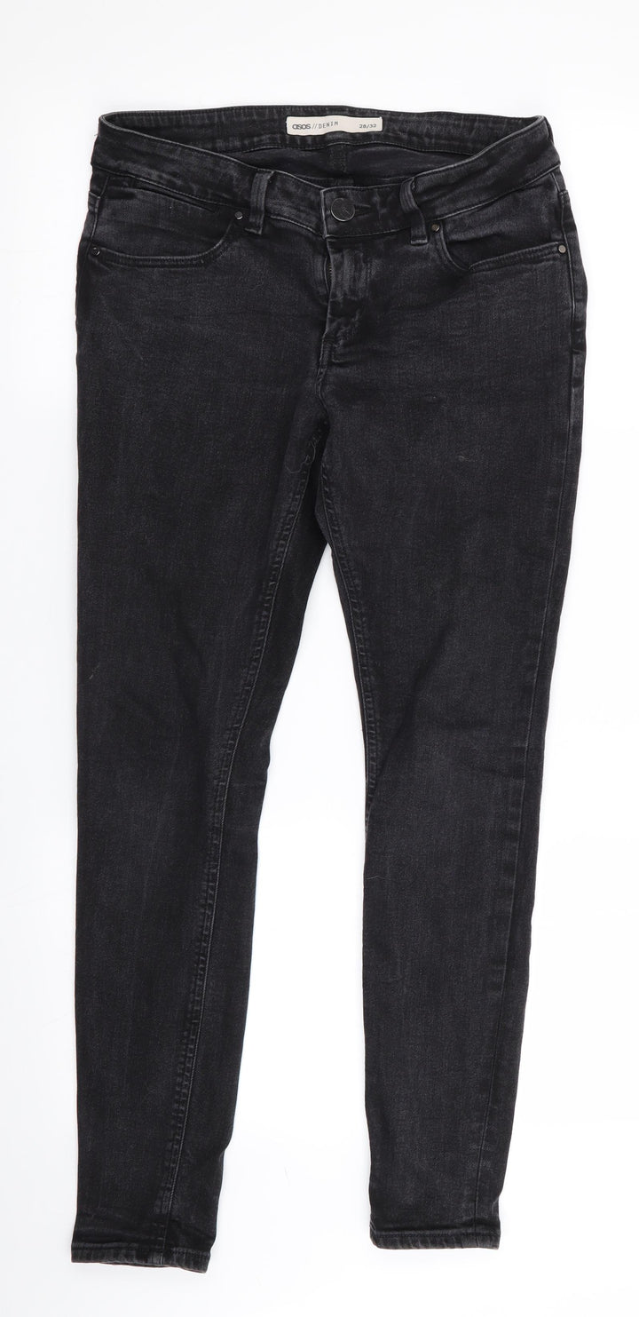 ASOS Denim Mens Black Skinny Jeans Size 28 in L28 in