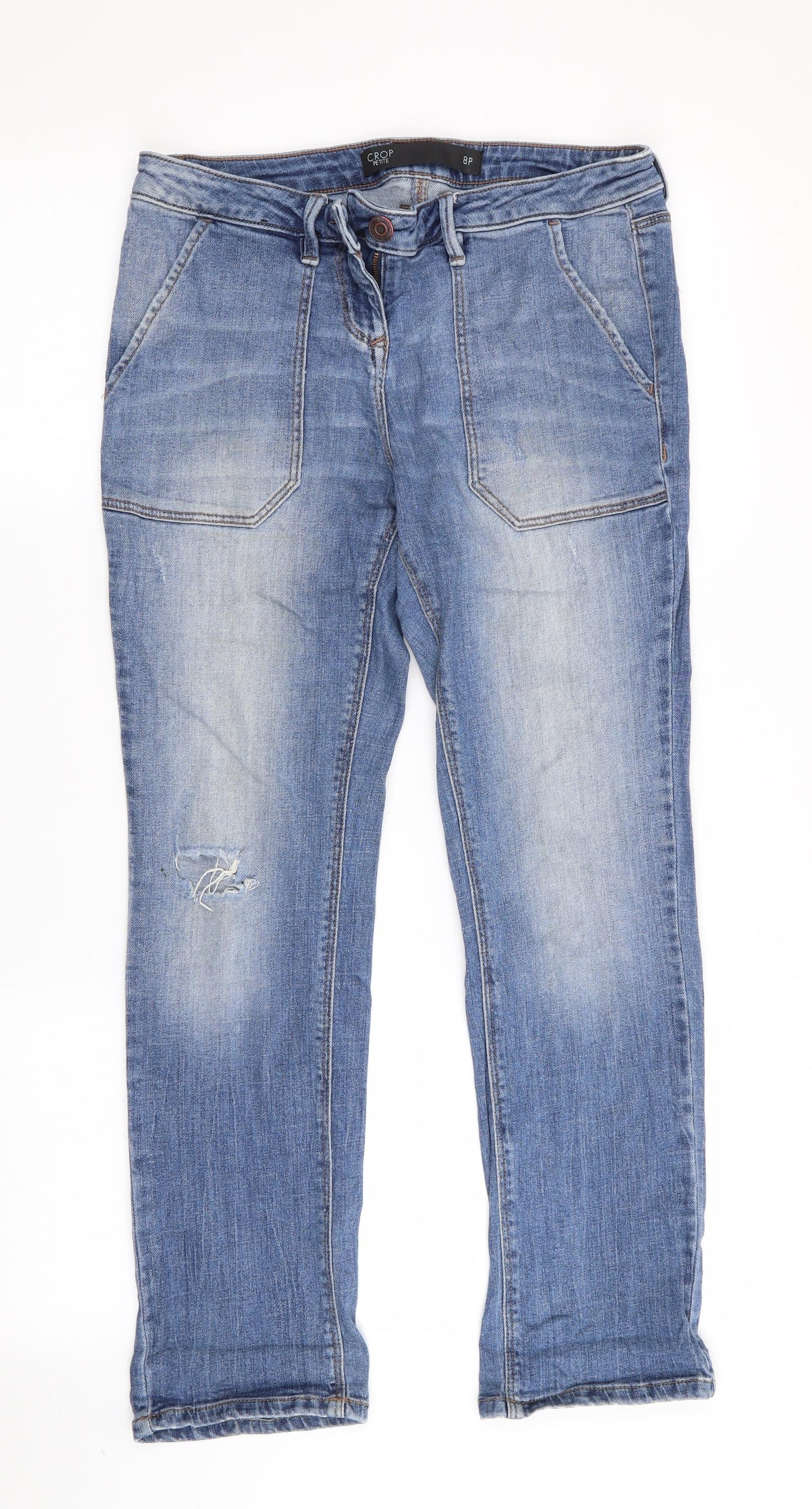 NEXT Womens Blue   Cropped Jeans Size 8 L26 in