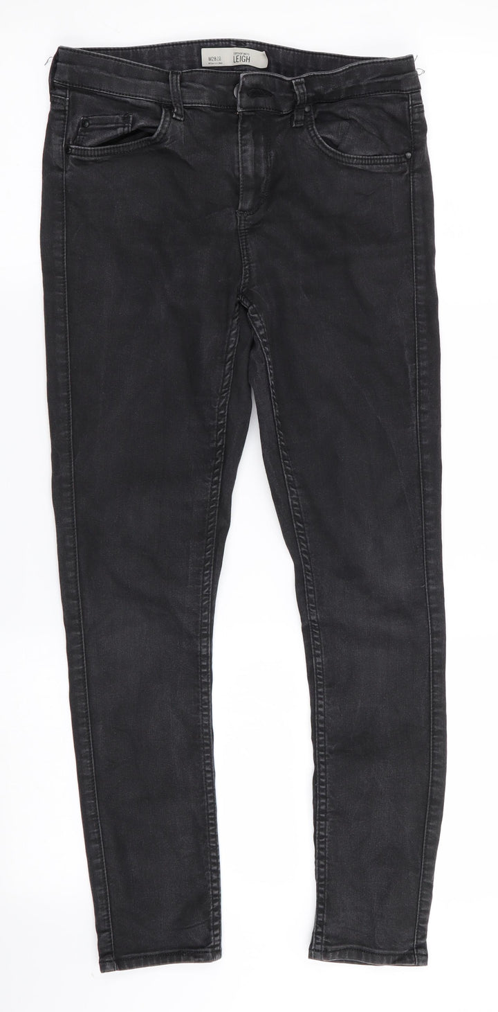 Topshop Leigh Mens Black   Skinny Jeans Size 28 in L26 in
