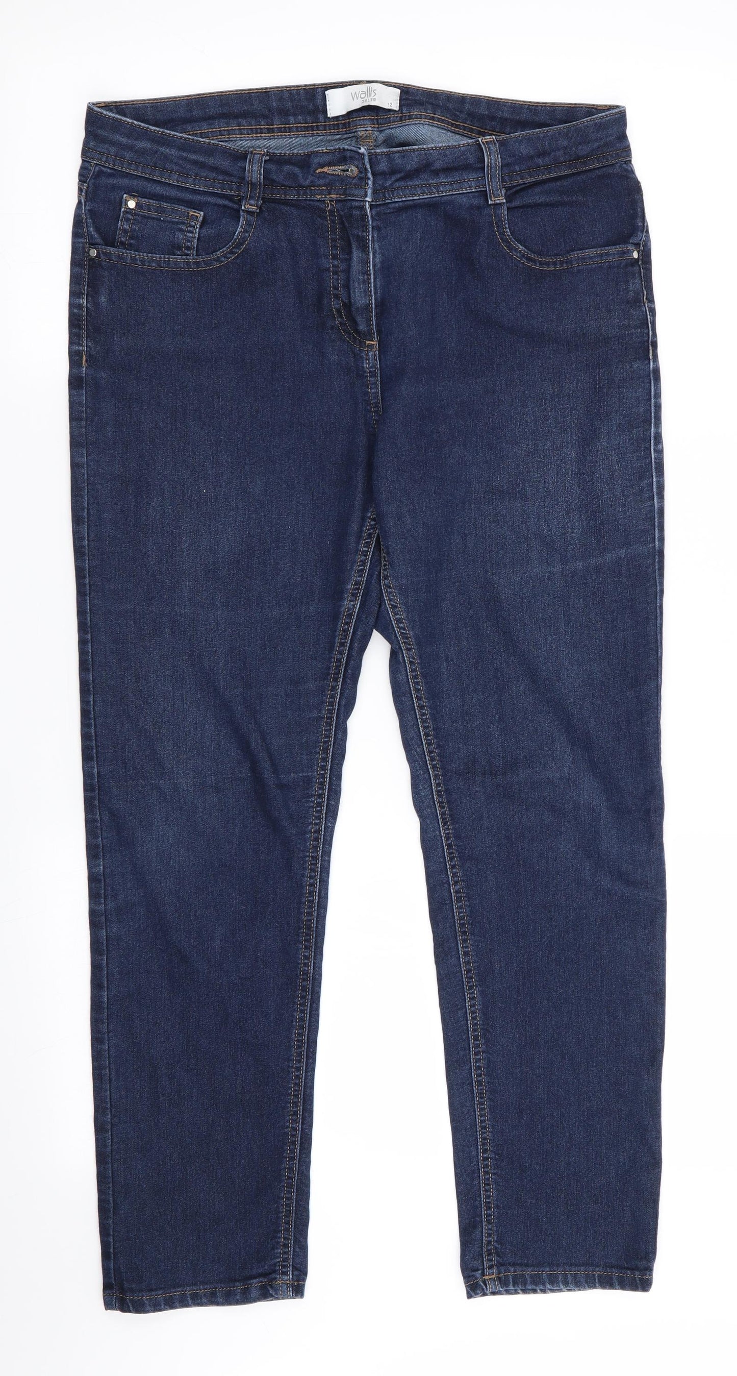 Wallis Womens Blue   Straight Jeans Size 12 L26 in