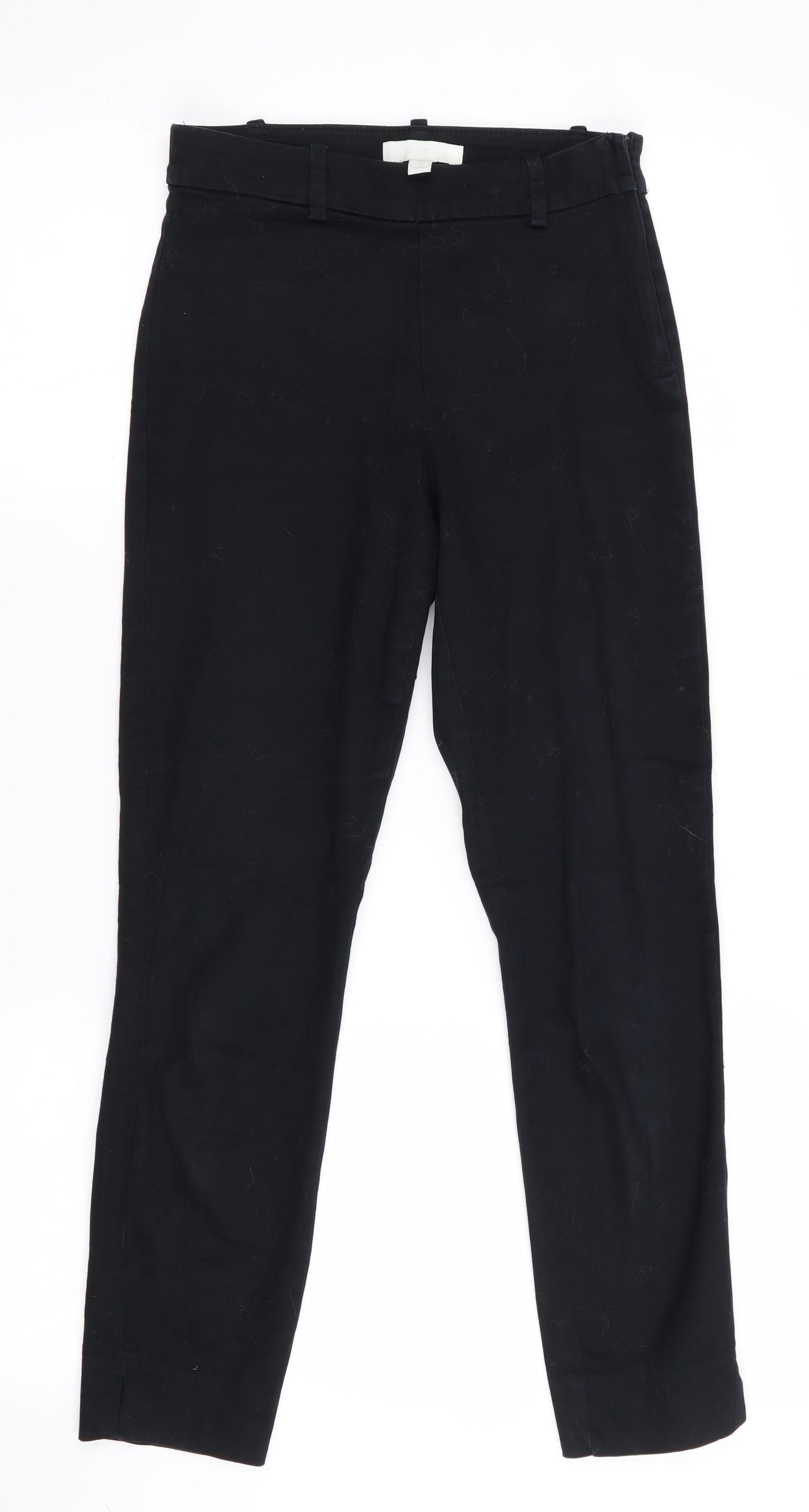 H&M Womens Black   Capri Trousers Size 6 L26 in