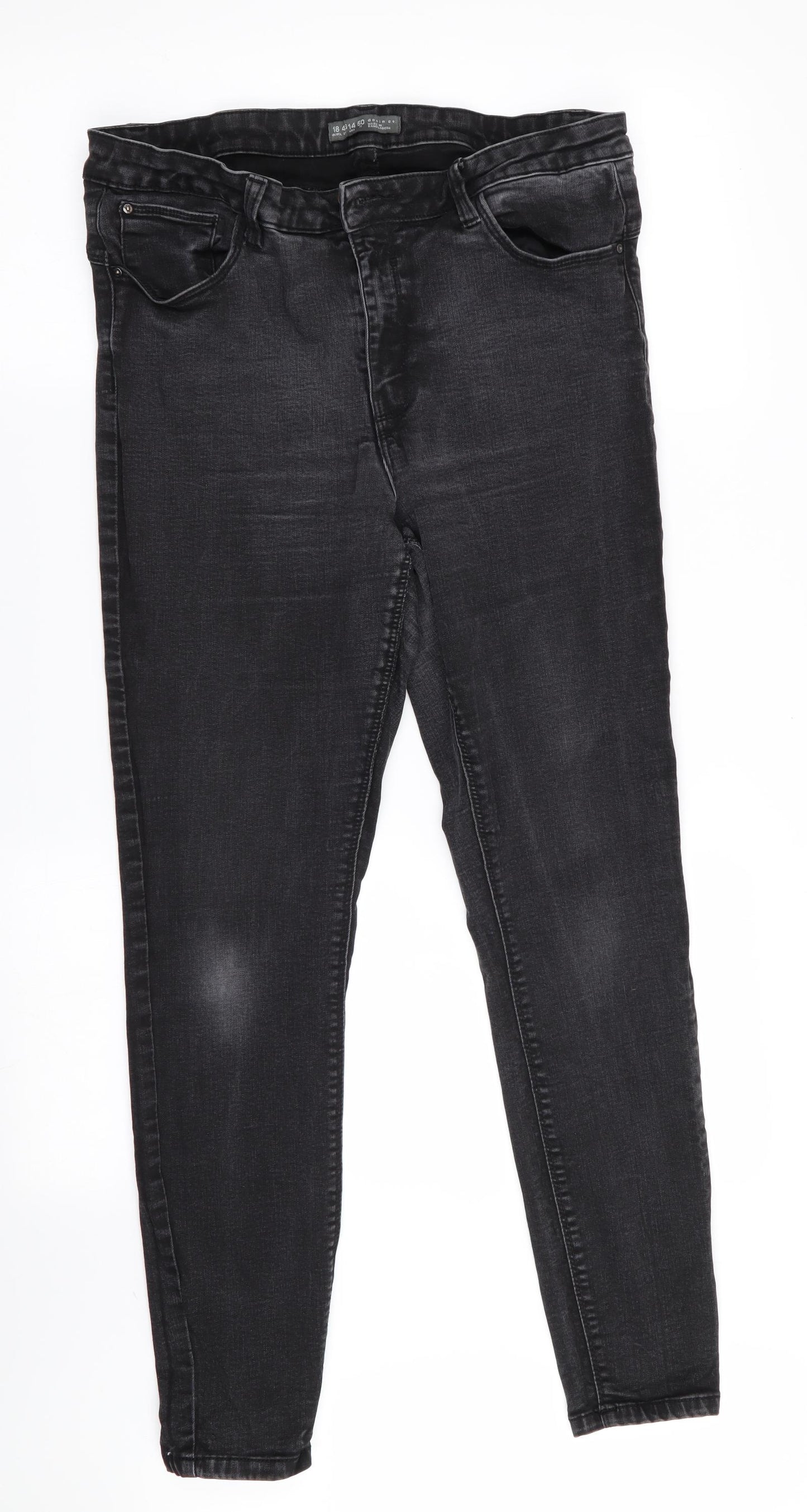 Denim Co Womens Black   Skinny Jeans Size 18 L28 in