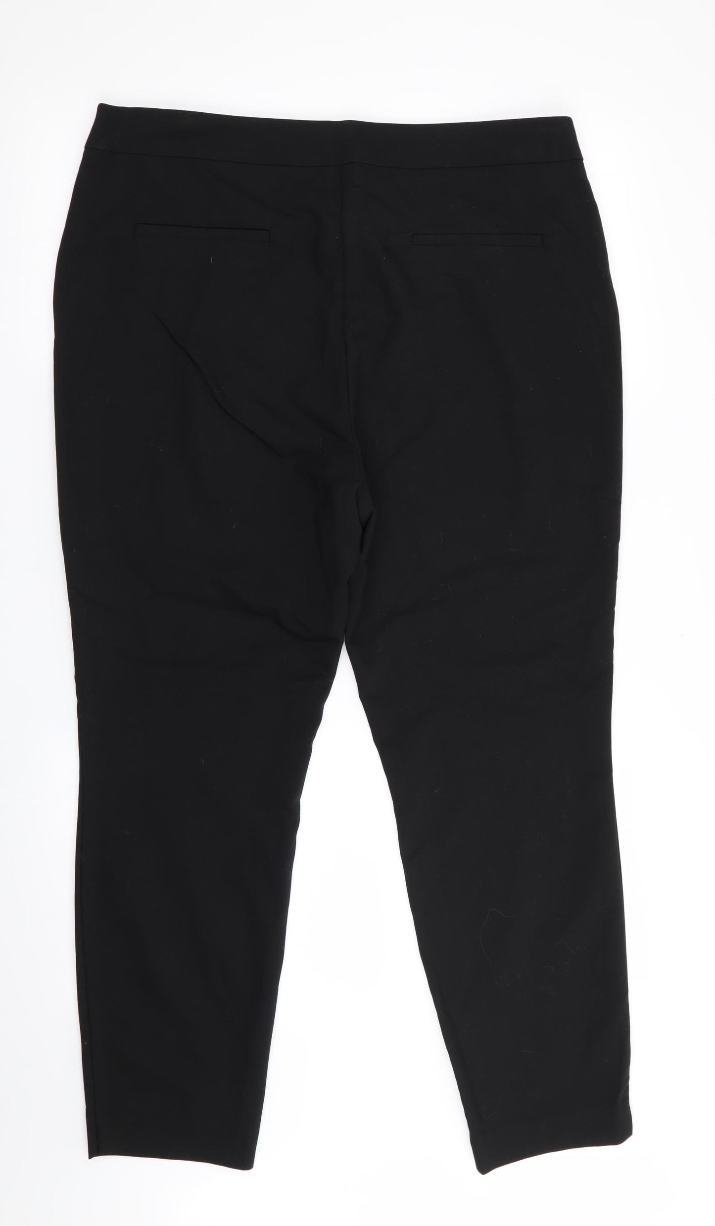Papaya Womens Black   Capri Trousers Size 16 L26 in