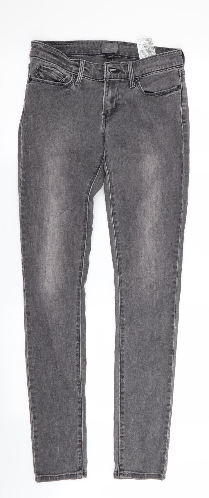 Demi Curve Womens Grey   Skinny Jeans Size 26 L32 in