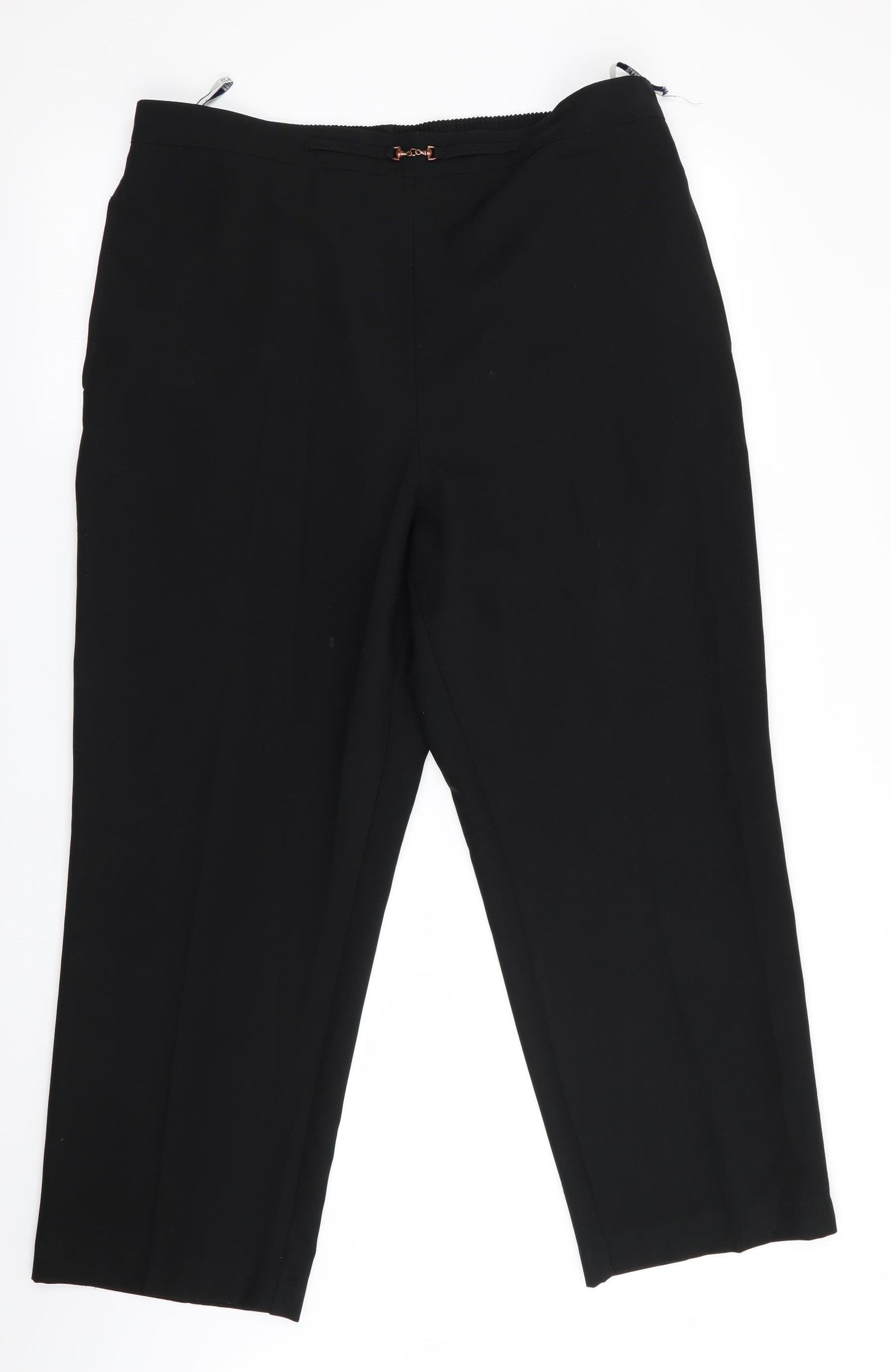 Classics Womens Black   Trousers  Size 16 L26 in - elasticated back